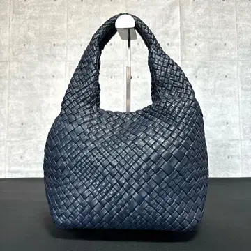 [ 새상품급 ] FALORNI 인트레차트 네이비 램 가죽 핸드백