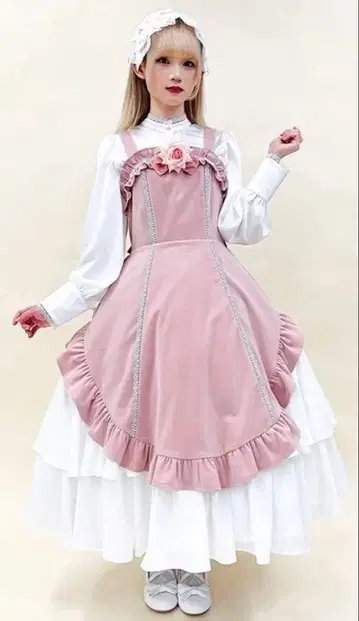 axes femme Chalmiere 윈터 오버롤 스커트 (핑크)