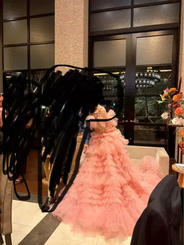 핑크 컬러 드레스 컬러 드레스 결혼식 드레스