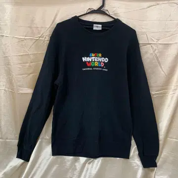 슈퍼 닌텐도 월드 맨투맨 블랙 L 사이즈 USJ