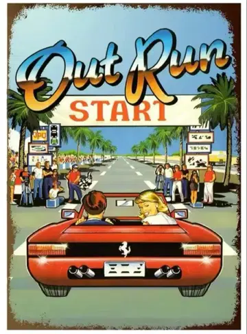 아웃런/OutRun [틴 포스터/금속판/새상품/레어템/빈티지 사양]