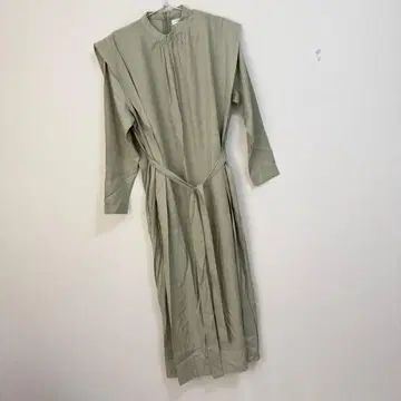 스타일 믹서기 허리 리본 스퀘어 원피스