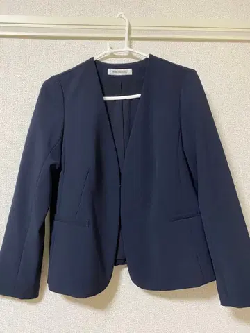 네이비 노카라 자켓 M