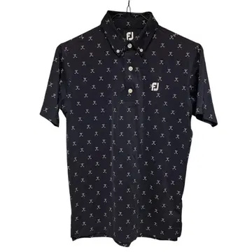 FJ 골프 남성용 풋조이 피케 셔츠 네이비 반팔 상의