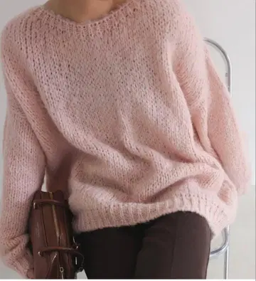 25AW SLOBE 이에나 트리코 말 SLOBE 별주 핑크 완판템