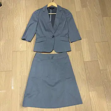 그레이 스커트 수트 세트