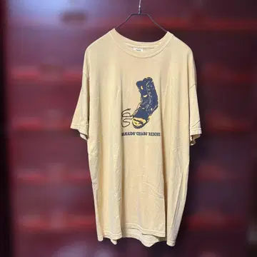 나카이도 차보 레이치 73세 부츠 티셔츠 XL 사이즈 머스타드