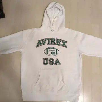 AVIREX 화이트 후드티 L