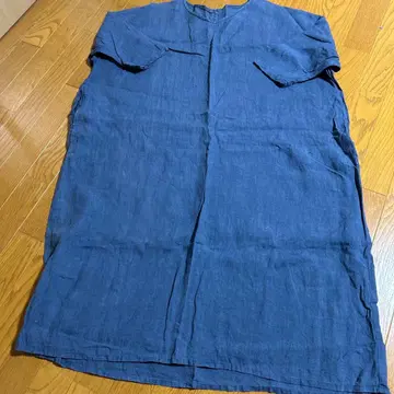 네스트로브 nest robe 네이비 린넨 튜닉 V넥