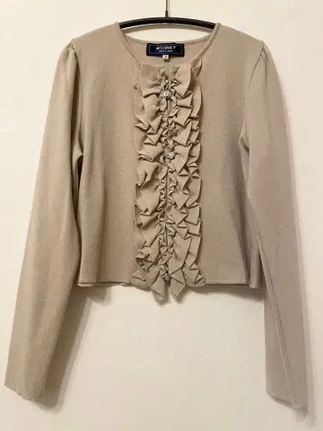 M's Gracy 베이지 프릴 가디건 38