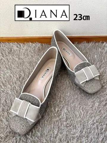 DIANA 다이애나 글리터 리본 플랫슈즈 23cm 새상품급