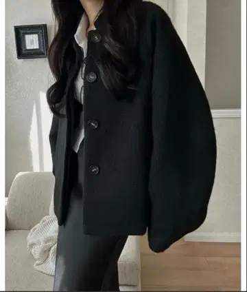 VIS 샤기 오버라이즈 미디엄 기장 블루종