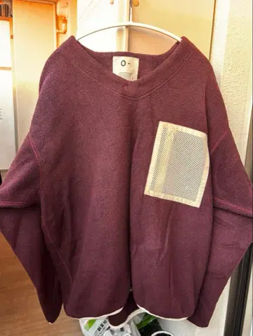 O- O.c.r.l 은행나무 라보 V넥 플리스 맨투맨 레어