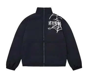 스파이더 웹 디자인 다운 자켓