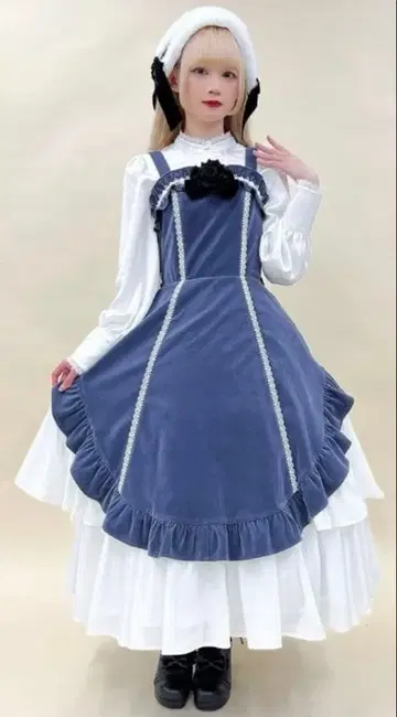 axes femme Chalmiere 윈터 오버롤 스커트 (블루)