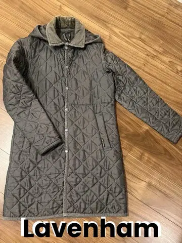 라벤햄 Lavenham 그레이 탈부착 가능 후드 퀼팅 자켓 코트 38