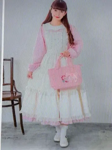 L 사이즈 시마미사 아오키 미사코 마론 크림 점프 스커트