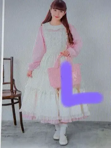 L 사이즈 시마미사 아오키 미사코 마론 크림 점프 스커트