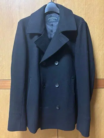 [ 익명 배송 ] 그린 레이블 리럭신 멜톤 P코트 L 사이즈 블랙