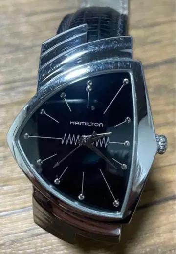 해밀턴 벤츄라 블랙 가죽 시계