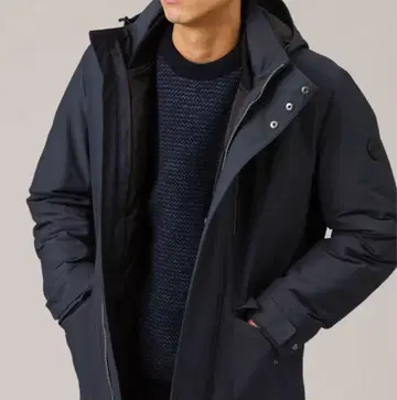 TAKEO KIKUCHI 3WAY 발수 도비 메모리 다운 라이너 블루종