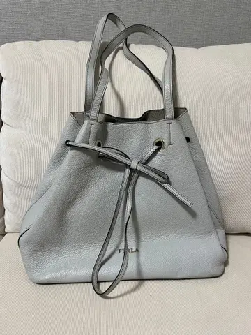 FURLA 그레이 가죽 토트백