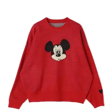 미키마우스 자카드 니트 풀오버