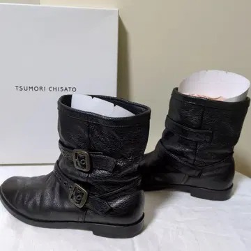 TSUMORI CHISATO 블랙 엔지니어 부츠