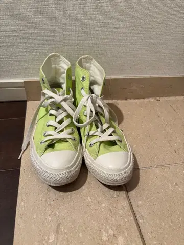 컨버스 하이컷 스니커즈 라이트 그린