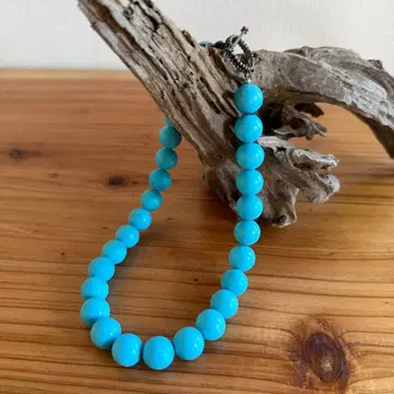 터콰이즈 목걸이 나비 모양 잠금장치 포함 약 20cm