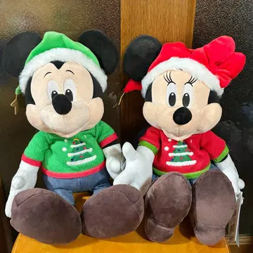 택 포함 디즈니 스토어 크리스마스 미키 미니 봉제 인형