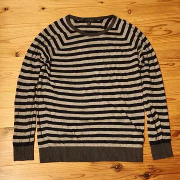 JOHN SMEDLEY 그레이/네이비 스트라이프 스웨터 S 사이즈