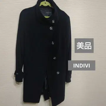 [ 새상품급 ] INDIVI 블랙 롱 코트 40