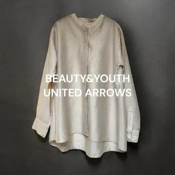 BEAUTY&YOUTH 베이지 셔츠 블라우스 시어 비침 새틴