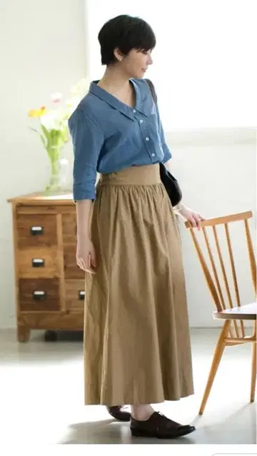 Soi-e/소와/개더 와이드 팬츠