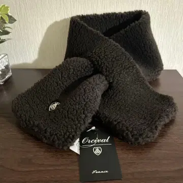 Orcival 보아 머플러 다크 브라운