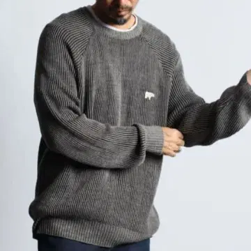 정가 17600엔 더퍼 미들 퍼 케이지 편직 니트 L 2024AW