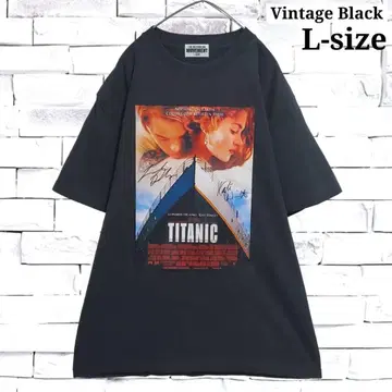 [ 새상품 ] 타이타닉 포스터 Vintage black T셔츠2