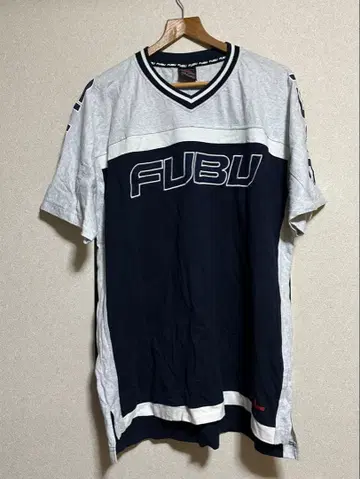 FUBU 반팔 T셔츠 L 사이즈 그레이/네이비