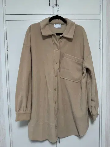 새상품급 ASOS 베이지 펠트 원단 셔츠