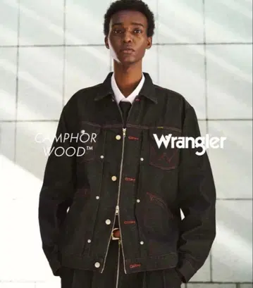 CamphorWood x Wrangler 데님 트래커 자켓