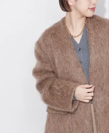 plage R'IAM 샤기 코트 자켓 36