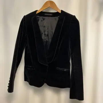 블랙 벨벳 자켓