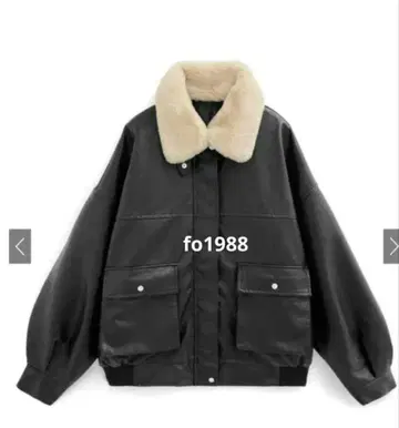 GRL 퍼 티펫 가죽 블루종 fo1988 블랙