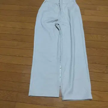 라이트 베이지 플리스 캐주얼 팬츠