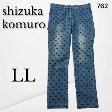 [시즈카코무로] 데님 팬츠 하트 자수 캐주얼 사이즈 42