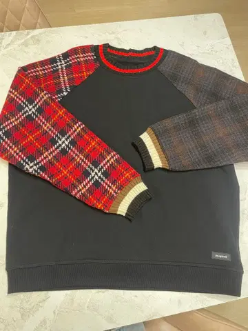 체크 무늬 맨투맨 트레이닝복 여성용