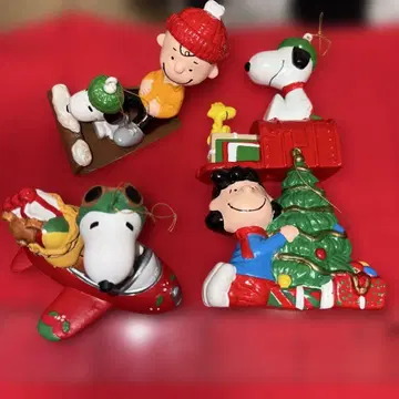 스누피 크리스마스 오너먼트 4체 세트