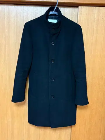 캐시미어 혼방 스탠드 카라 코트 블랙 S~M 사이즈