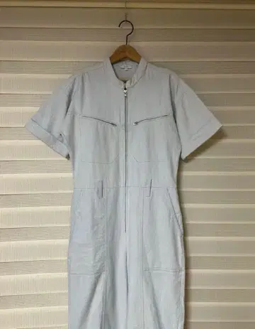 라이트 그레이 반팔 집업 원피스